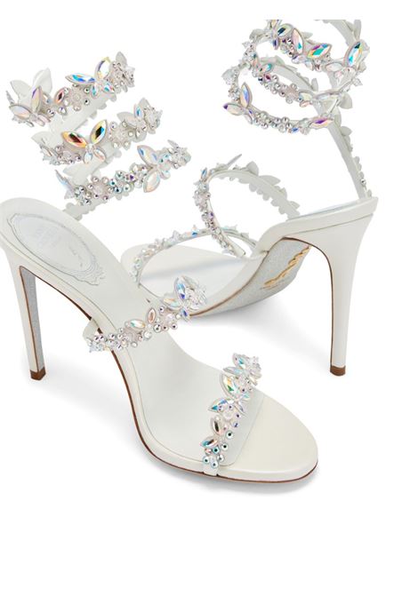 White 105mm Cleo sandals Rene caovilla - women RENE CAOVILLA | C12120105R001Y307